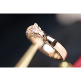 [까르띠에] 18K 다이아몬드 팬더드 링 반지