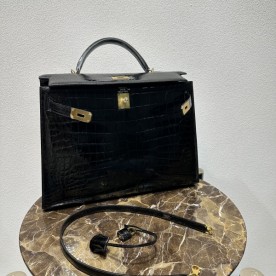실사 [에르메스] 크로커다일 켈리 백 HERMES CROCODILE KELLY40CM