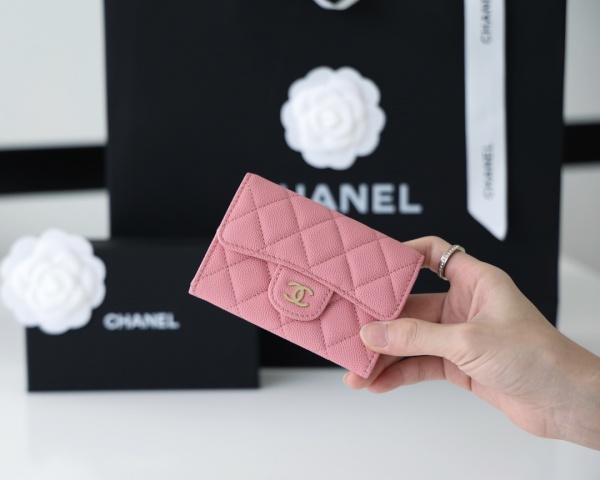 [샤넬] 캐비어 반지갑
